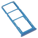 SIM Card Tray + SIM Card Tray + Micro SD Card Tray for Samsung Galaxy A12 SM-A125(Blue)
