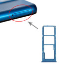 SIM Card Tray + SIM Card Tray + Micro SD Card Tray for Samsung Galaxy A12 SM-A125(Blue)