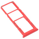 SIM Card Tray + SIM Card Tray + Micro SD Card Tray for Samsung Galaxy A12 SM-A125(Red)