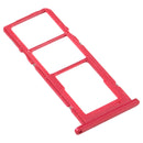 SIM Card Tray + SIM Card Tray + Micro SD Card Tray for Samsung Galaxy A02s SM-A025 (Red)