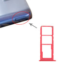 SIM Card Tray + SIM Card Tray + Micro SD Card Tray for Samsung Galaxy A02s SM-A025 (Red)