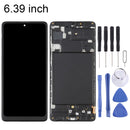 OLED Material LCD Screen and Digitizer Full Assembly with Frame for Samsung Galaxy A71 SM-A715(6.39 inch)(Black)
