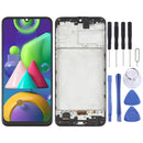 OLED Material LCD Screen and Digitizer Full Assembly with Frame for Samsung Galaxy M21 SM-M215 (Black)
