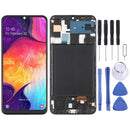 OLED Material LCD Screen and Digitizer Full Assembly with Frame for Samsung Galaxy A50 SM-A505 (Black)