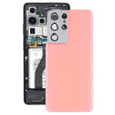 Battery Back Cover with Camera Lens Cover for Samsung Galaxy S21 Ultra 5G(Pink)