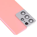 Battery Back Cover with Camera Lens Cover for Samsung Galaxy S21 Ultra 5G(Pink)