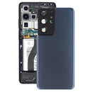 Battery Back Cover with Camera Lens Cover for Samsung Galaxy S21 Ultra 5G(Blue)