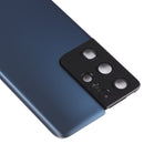Battery Back Cover with Camera Lens Cover for Samsung Galaxy S21 Ultra 5G(Blue)