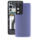 Battery Back Cover with Camera Lens Cover for Samsung Galaxy S21 Ultra 5G(Purple)