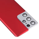 Battery Back Cover with Camera Lens Cover for Samsung Galaxy S21 Ultra 5G(Red)
