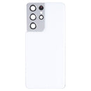 Battery Back Cover with Camera Lens Cover for Samsung Galaxy S21 Ultra 5G(White)