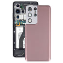 Battery Back Cover with Camera Lens Cover for Samsung Galaxy S21 Ultra 5G(Brown)