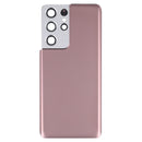 Battery Back Cover with Camera Lens Cover for Samsung Galaxy S21 Ultra 5G(Brown)