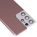 Battery Back Cover with Camera Lens Cover for Samsung Galaxy S21 Ultra 5G(Brown)