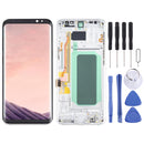 OLED Material LCD Screen and Digitizer Full Assembly with Frame for Samsung Galaxy S8+ SM-G955(Silver)