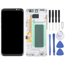 OLED Material LCD Screen and Digitizer Full Assembly with Frame for Samsung Galaxy S8+ SM-G955(Silver)