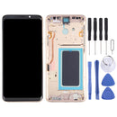 OLED Material LCD Screen and Digitizer Full Assembly with Frame for Samsung Galaxy S9+ SM-G965 (Gold)