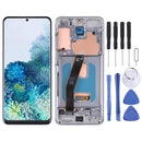 Original Super AMOLED LCD Screen With Digitizer Full Assembly with Frame for Samsung Galaxy S20 5G SM-G981B(Silver)