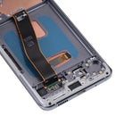 Original Super AMOLED LCD Screen With Digitizer Full Assembly with Frame for Samsung Galaxy S20 5G SM-G981B(Silver)
