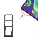 SIM Card Tray + SIM Card Tray + Micro SD Card Tray for Samsung Galaxy M21 SM-M215 (Black)
