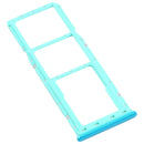 SIM Card Tray + SIM Card Tray + Micro SD Card Tray for Samsung Galaxy M21 SM-M215 (Blue)