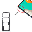 SIM Card Tray + SIM Card Tray + Micro SD Card Tray for Samsung Galaxy M32 SM-M325 (Black)