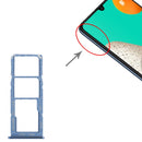 SIM Card Tray + SIM Card Tray + Micro SD Card Tray for Samsung Galaxy M32 SM-M325 (Blue)