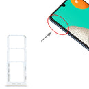SIM Card Tray + SIM Card Tray + Micro SD Card Tray for Samsung Galaxy M32 SM-M325 (Silver)