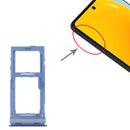 Original SIM Card Tray + SIM Card Tray / Micro SD card tray for Samsung Galaxy M52 5G SM-M526B(Blue)