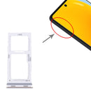 Original SIM Card Tray + SIM Card Tray / Micro SD card tray for Samsung Galaxy M52 5G SM-M526B(White)