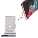 Original SIM Card Tray + SIM Card Tray for Samsung Galaxy S22 Ultra 5G SM-S908B (Black)