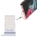 Original SIM Card Tray + SIM Card Tray for Samsung Galaxy S22 Ultra 5G SM-S908B (White)