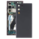 Battery Back Cover with Camera Lens Cover for Samsung Galaxy S22 Ultra 5G SM-S908B(Black)