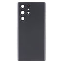 Battery Back Cover with Camera Lens Cover for Samsung Galaxy S22 Ultra 5G SM-S908B(Black)
