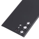 Battery Back Cover with Camera Lens Cover for Samsung Galaxy S22 Ultra 5G SM-S908B(Black)