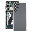 Battery Back Cover with Camera Lens Cover for Samsung Galaxy S22 Ultra 5G SM-S908B(Grey)
