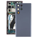 Battery Back Cover with Camera Lens Cover for Samsung Galaxy S22 Ultra 5G SM-S908B(Blue)