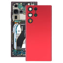 Battery Back Cover with Camera Lens Cover for Samsung Galaxy S22 Ultra 5G SM-S908B(Red)