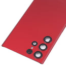 Battery Back Cover with Camera Lens Cover for Samsung Galaxy S22 Ultra 5G SM-S908B(Red)