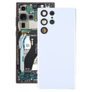 Battery Back Cover with Camera Lens Cover for Samsung Galaxy S22 Ultra 5G SM-S908B(White)