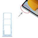 Original SIM Card Tray + SIM Card Tray + Micro SD Card Tray for Samsung Galaxy M23 SM-M236B (Blue)