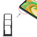 For Samsung Galaxy A04s SM-A047F Original SIM Card Tray + SIM Card Tray + Micro SD Card Tray (Black)