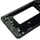 Front Housing LCD Frame Bezel Plate for Galaxy A8+ (2018), A730F, A730F/DS(Black)