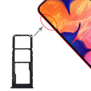 SIM Card Tray + SIM Card Tray + Micro SD Card Tray for Galaxy A10(Black)