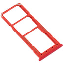 SIM Card Tray + SIM Card Tray + Micro SD Card Tray for Galaxy A10(Red)