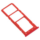 SIM Card Tray + SIM Card Tray + Micro SD Card Tray for Galaxy A10(Red)