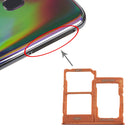 SIM Card Tray + SIM Card Tray + Micro SD Card Tray for Galaxy A40 (Orange)