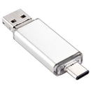 32GB 3 in 1 USB-C / Type-C + USB 2.0 + OTG Flash Disk, For Type-C Smartphones & PC Computer (Silver)