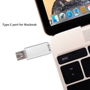32GB 3 in 1 USB-C / Type-C + USB 2.0 + OTG Flash Disk, For Type-C Smartphones & PC Computer (Silver)