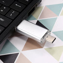 32GB 3 in 1 USB-C / Type-C + USB 2.0 + OTG Flash Disk, For Type-C Smartphones & PC Computer (Silver)